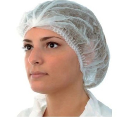 Şeffaf Tek Kullanımlık Saç Bonesi 500 Adet  Lastikli. Uzun Saçlar Için Ideal